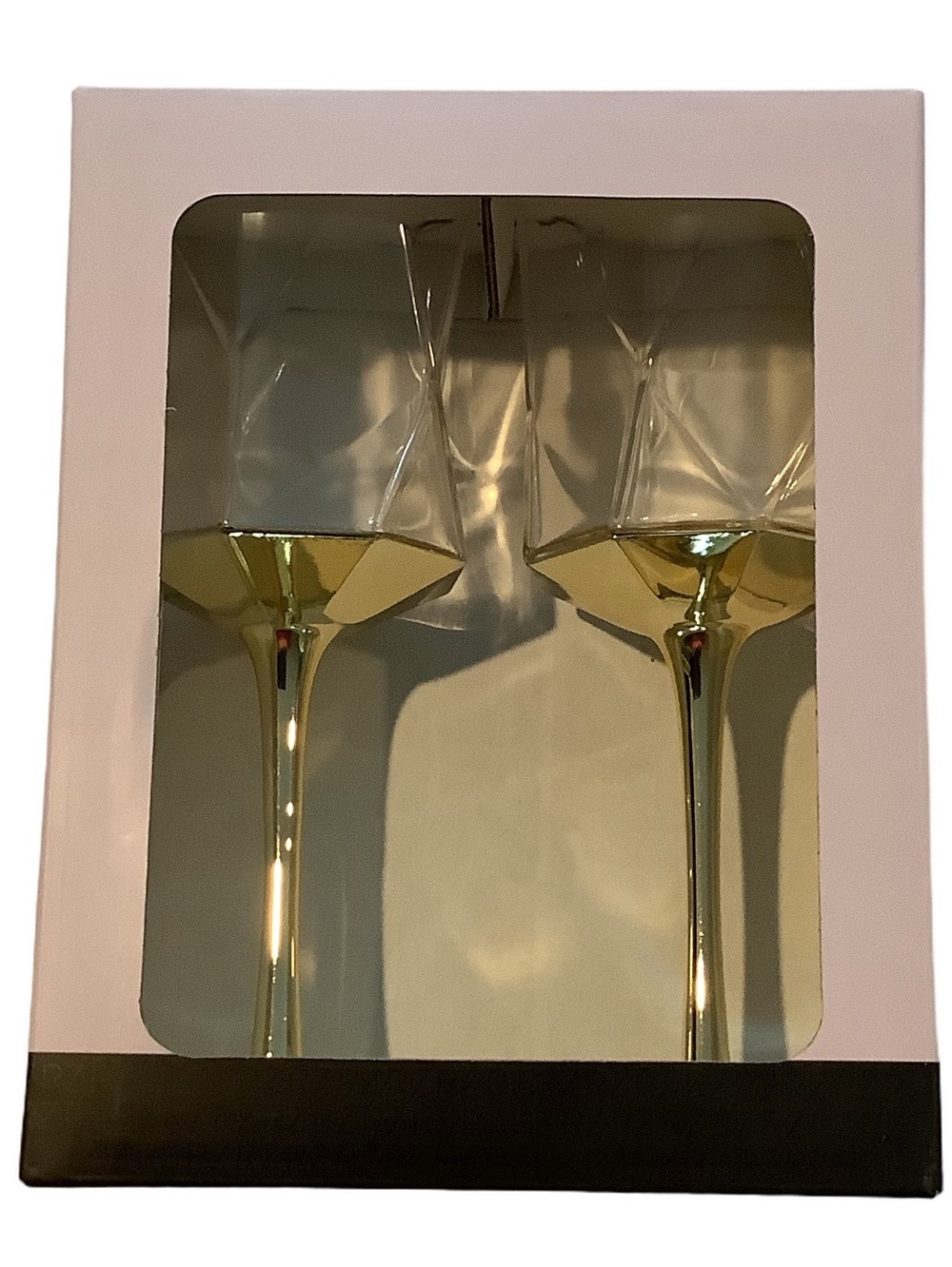 Rachel Zoe 2 Long Stemmed Wine Glasses New In Box